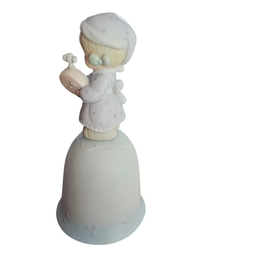 Precious Moments 1988 Christmas Bell Time To Wish You A Merry Christmas 115304